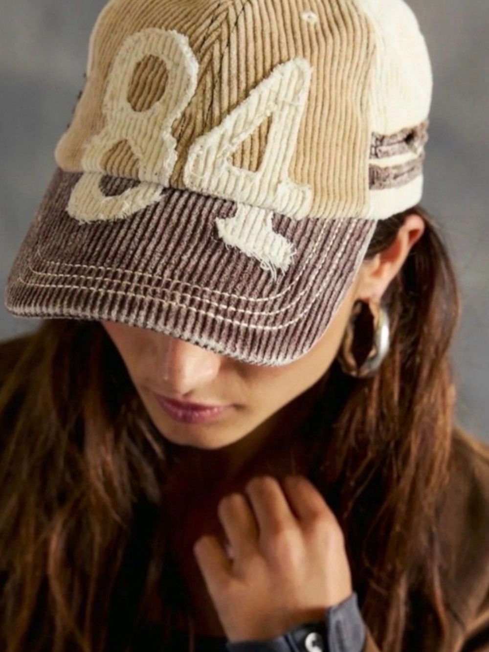 NWT! Free People Corduroy '84' Baseball Hat